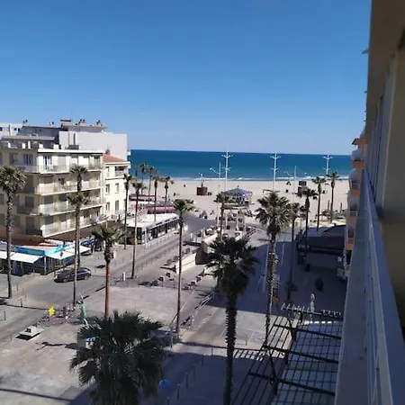 T2 Vue Terrasse Sud 50m Canet-plage Apartment *